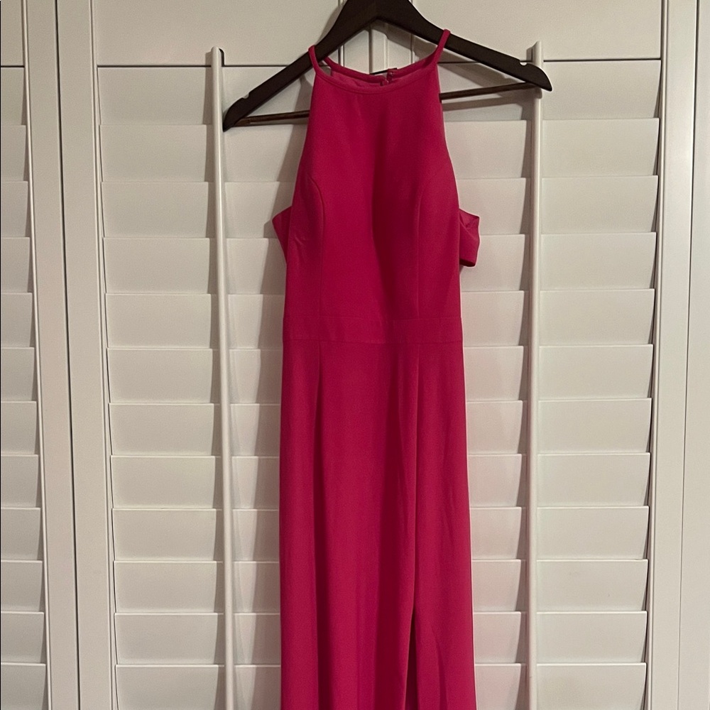 Sherri Hill Fuchsia Halter Dress